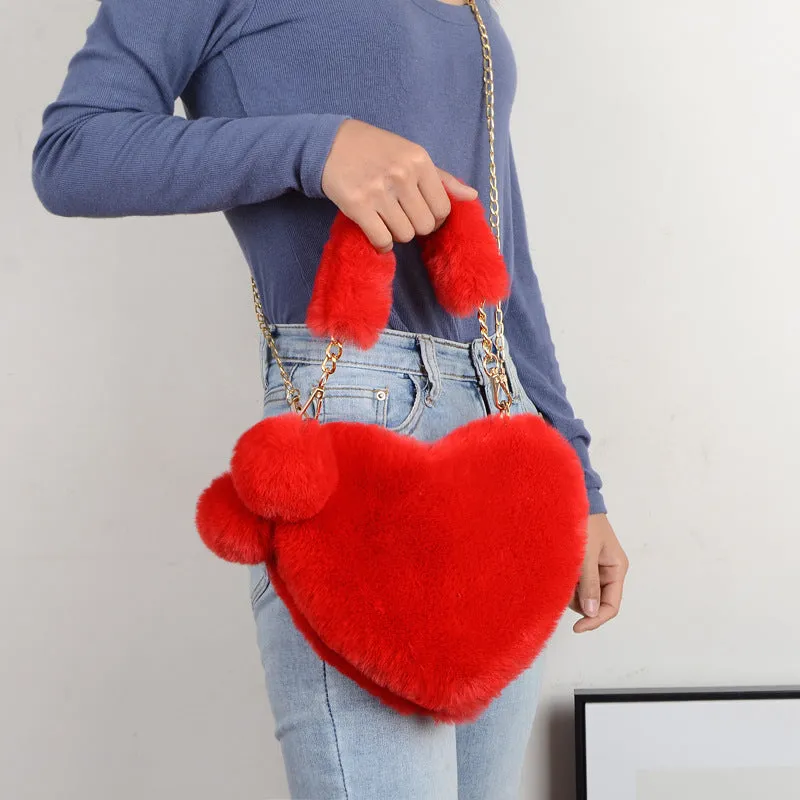 Georgina  Weiche Plsch-Handtasche fr Frauen zum Valentinstag