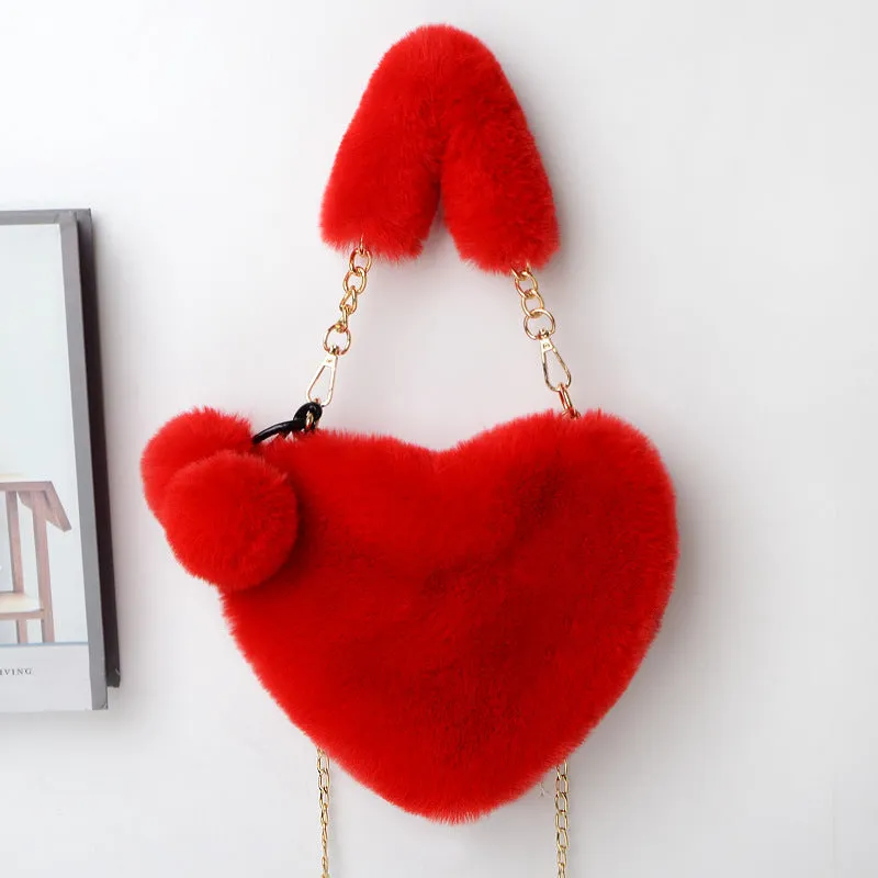 Georgina  Weiche Plsch-Handtasche fr Frauen zum Valentinstag