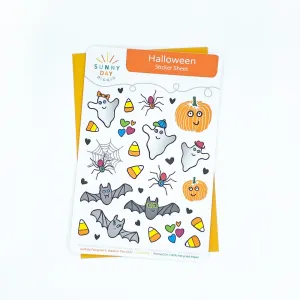 Halloween Sticker Sheet (4x6) - 100% Recycled Paper, Made in the USA