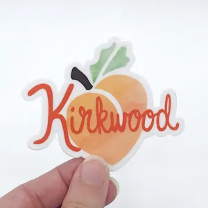 Kirkwood Peach Vinyl Sticker - Waterproof & Scratch Resistant | *25% Off!*