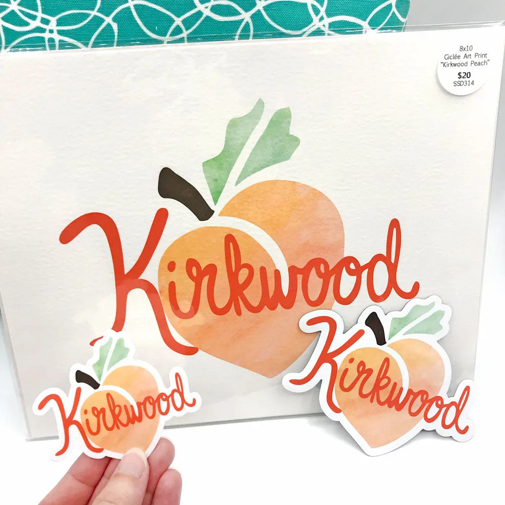 Kirkwood Peach Vinyl Sticker - Waterproof & Scratch Resistant | *25% Off!*