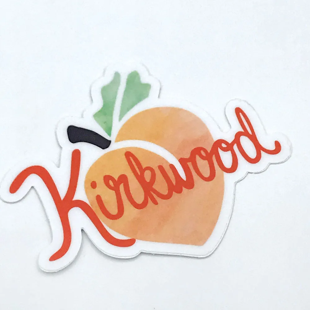 Kirkwood Peach Vinyl Sticker - Waterproof & Scratch Resistant | *25% Off!*
