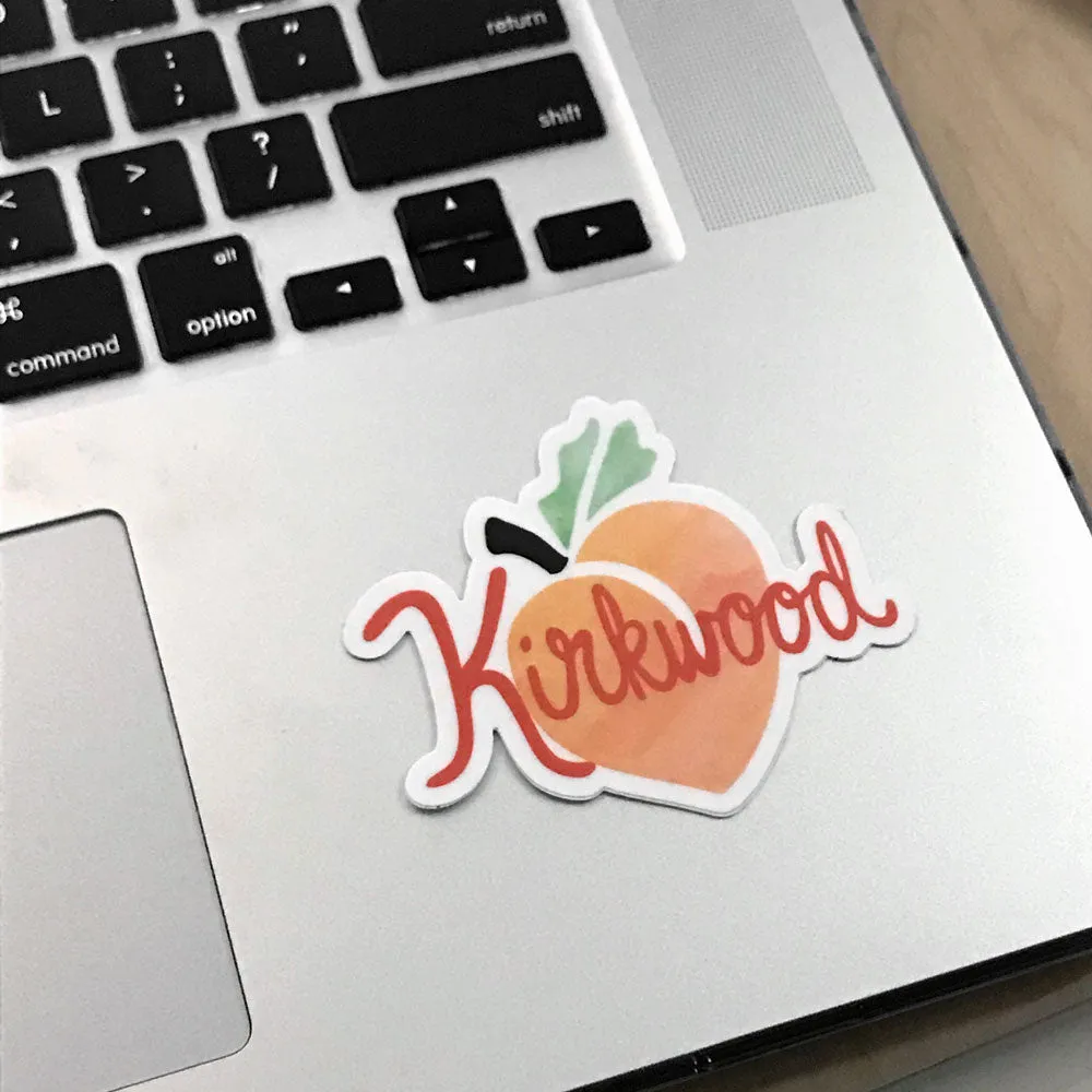 Kirkwood Peach Vinyl Sticker - Waterproof & Scratch Resistant | *25% Off!*