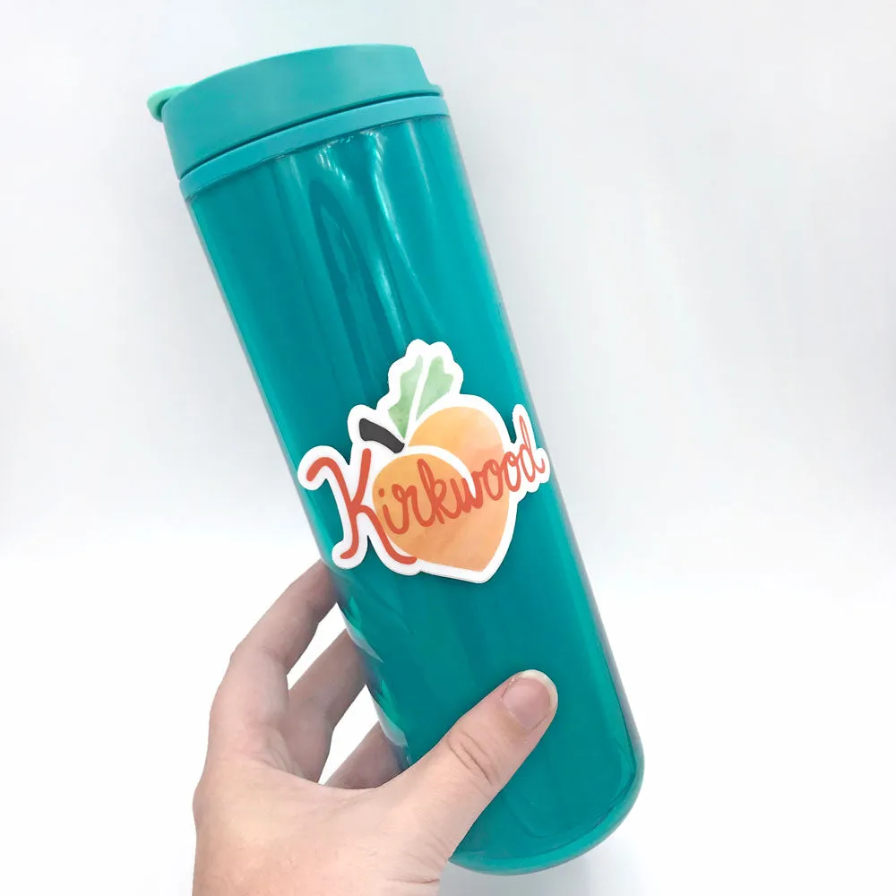 Kirkwood Peach Vinyl Sticker - Waterproof & Scratch Resistant | *25% Off!*