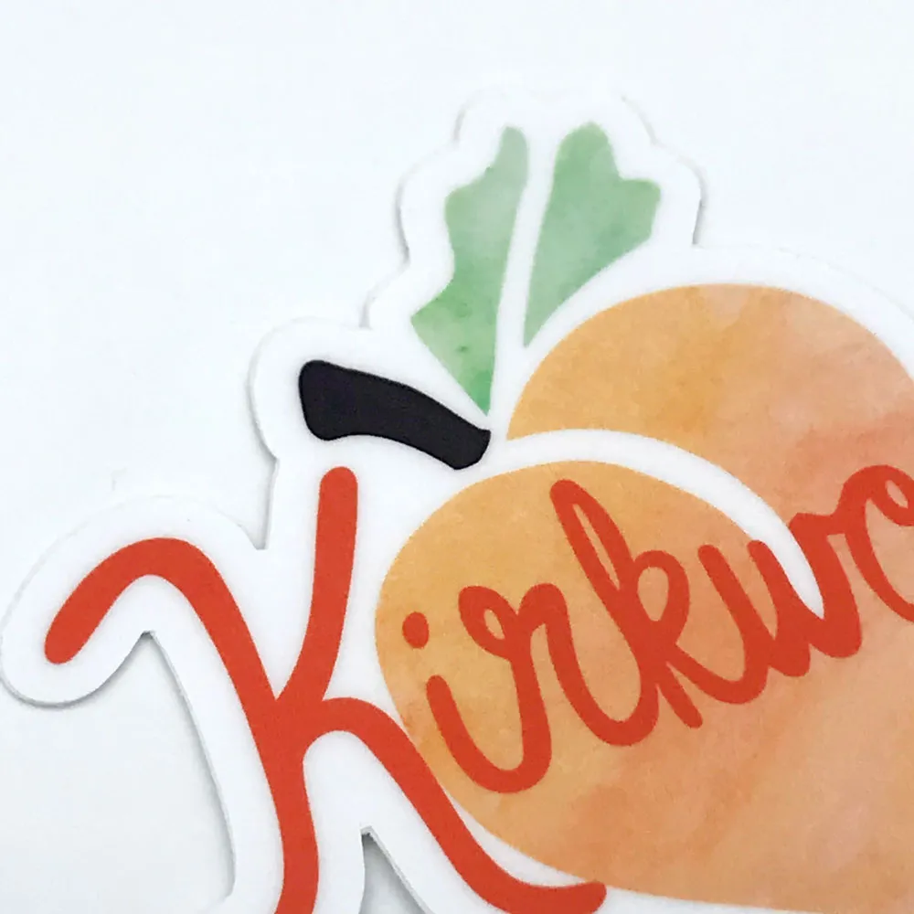 Kirkwood Peach Vinyl Sticker - Waterproof & Scratch Resistant | *25% Off!*