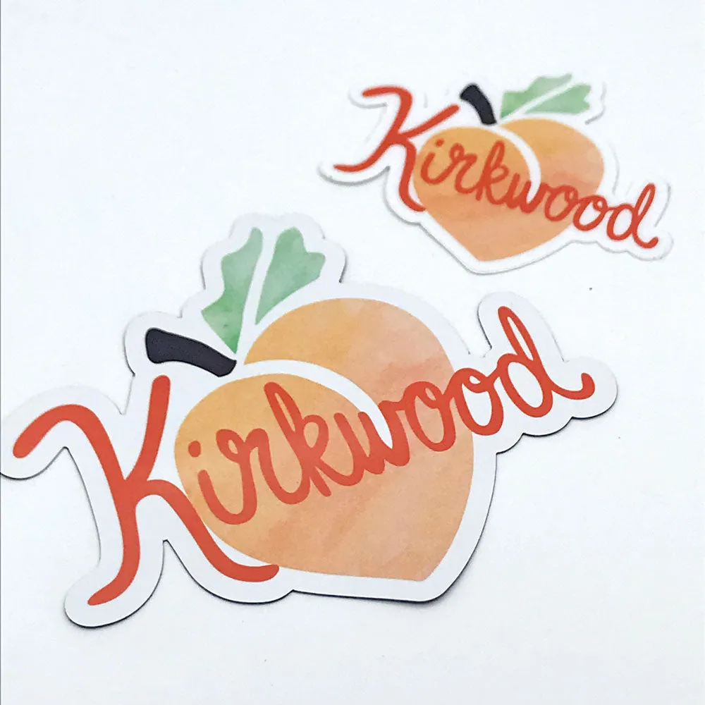 Kirkwood Peach Vinyl Sticker - Waterproof & Scratch Resistant | *25% Off!*