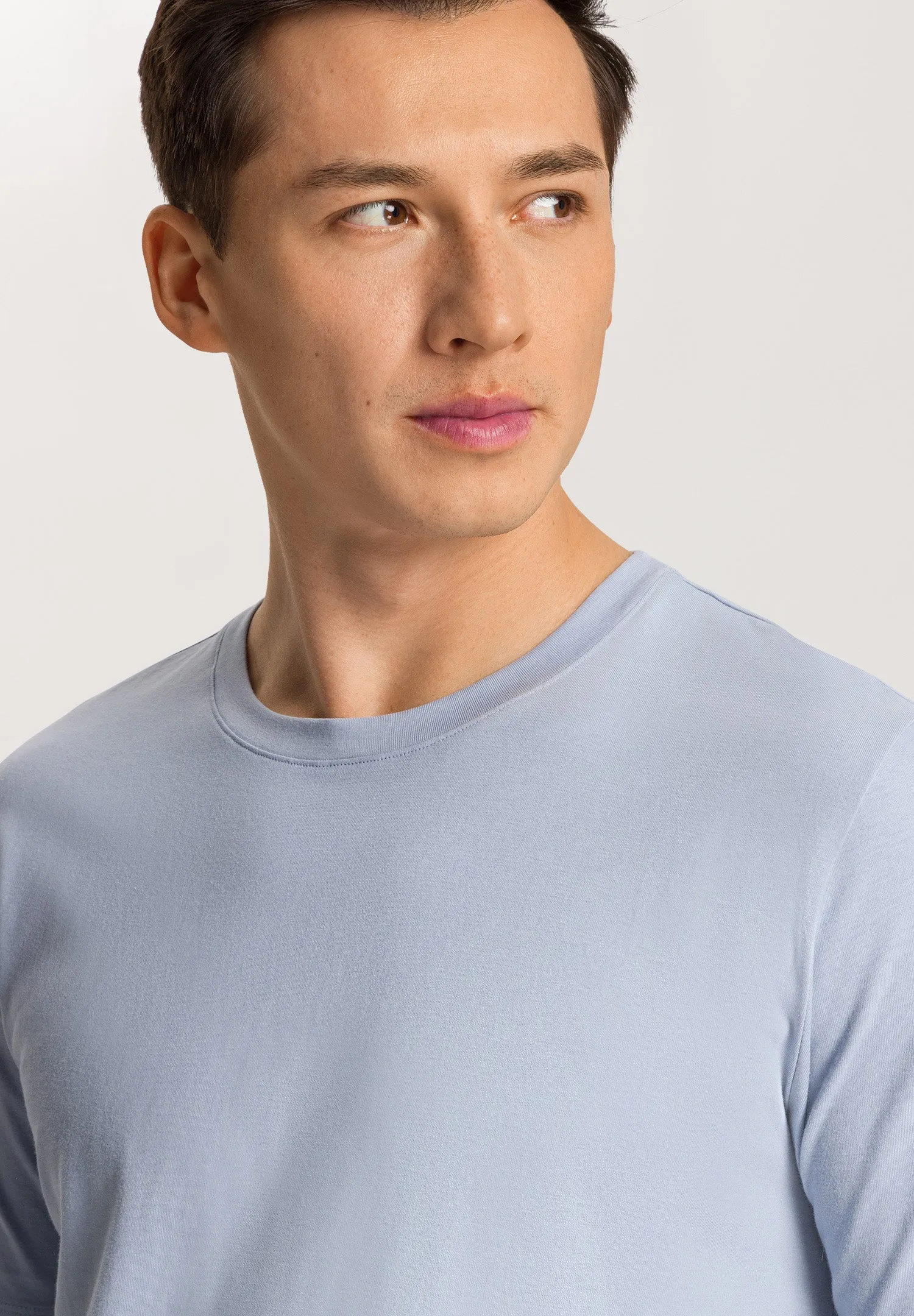 Living Shirts Cotton Crew Neck T-Shirt | Blue Dye 75050-2532