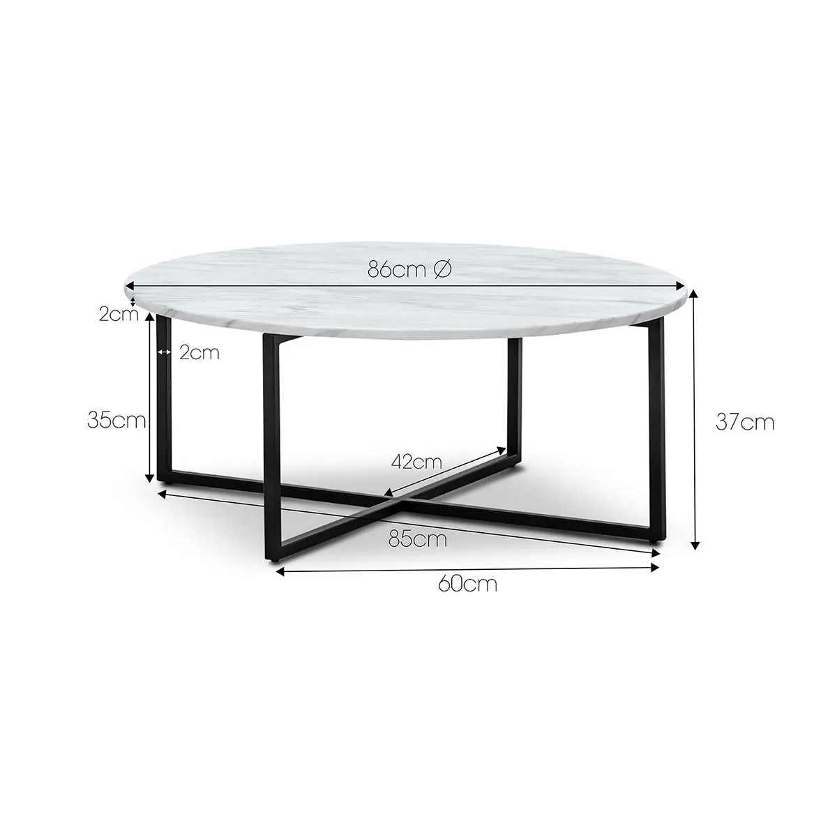 Luxe Round Marble Coffee Table