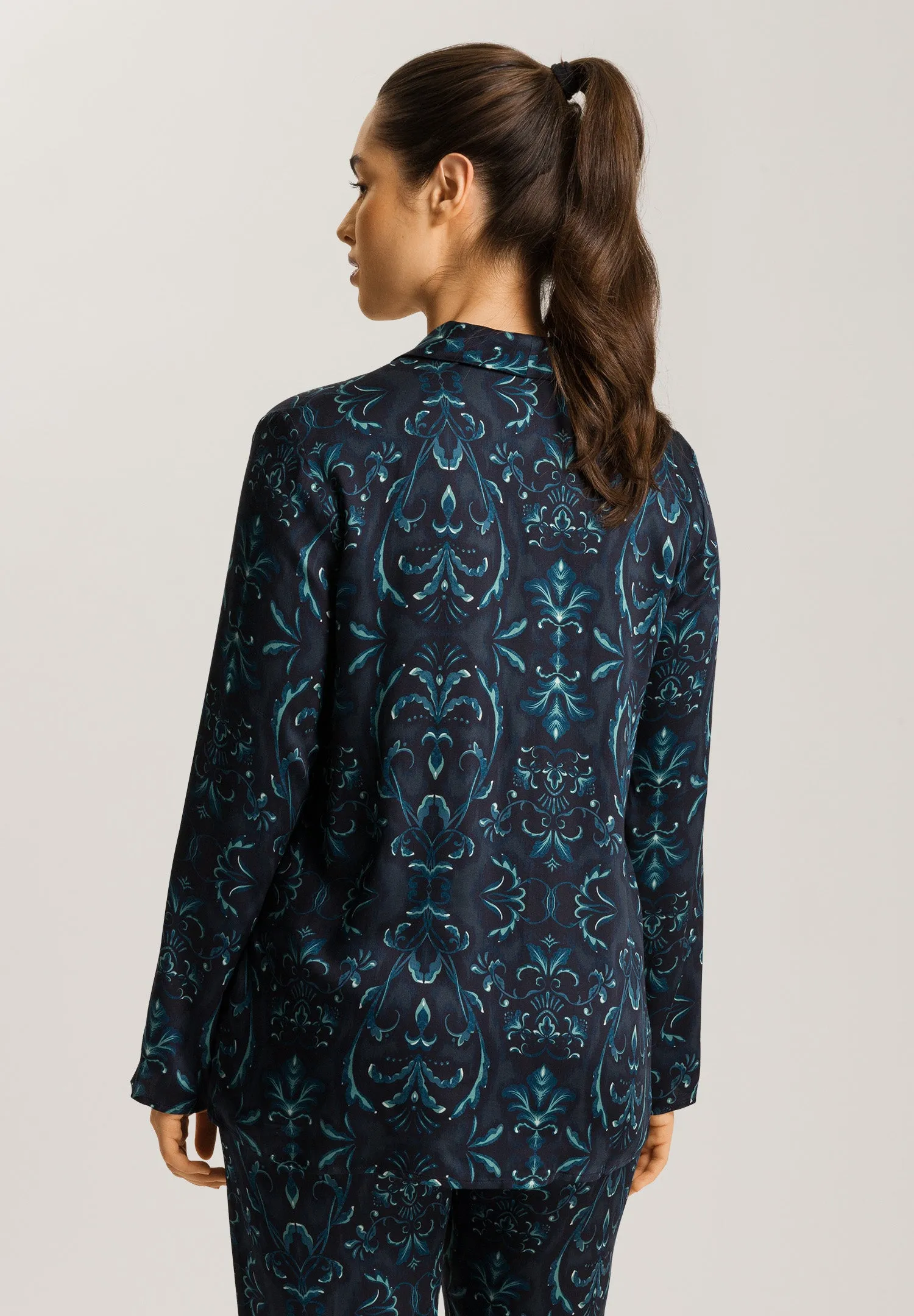 Marlene Button Front Pajama Set | Glowing Damask 72415-2163