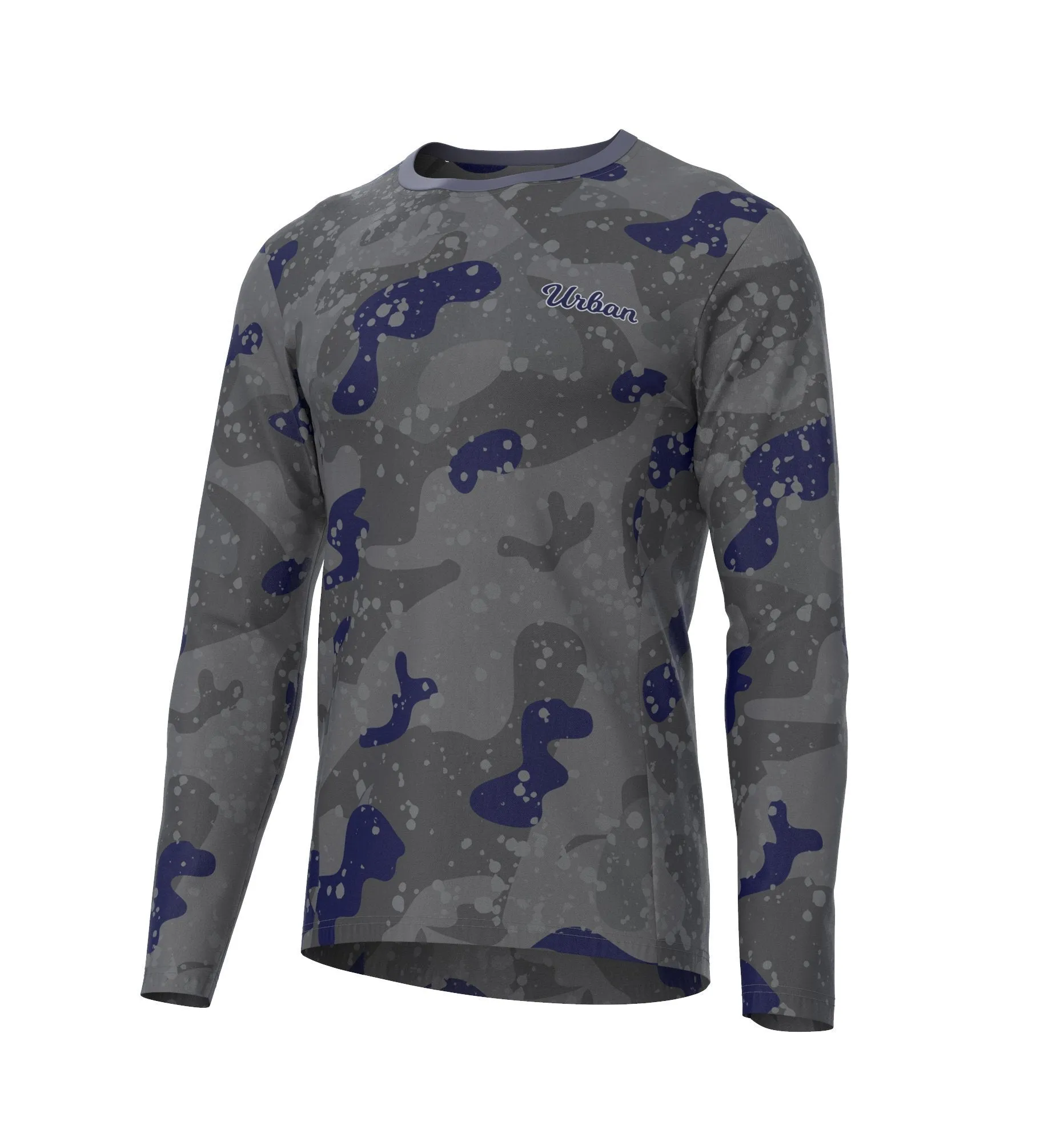 Men's Long Sleeve Camo MTB Mountain Bike Cycling Jersey