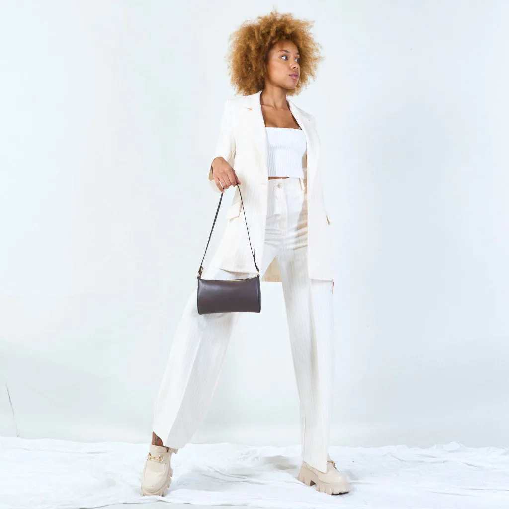 Minimalist leather shoulder bag wholesale