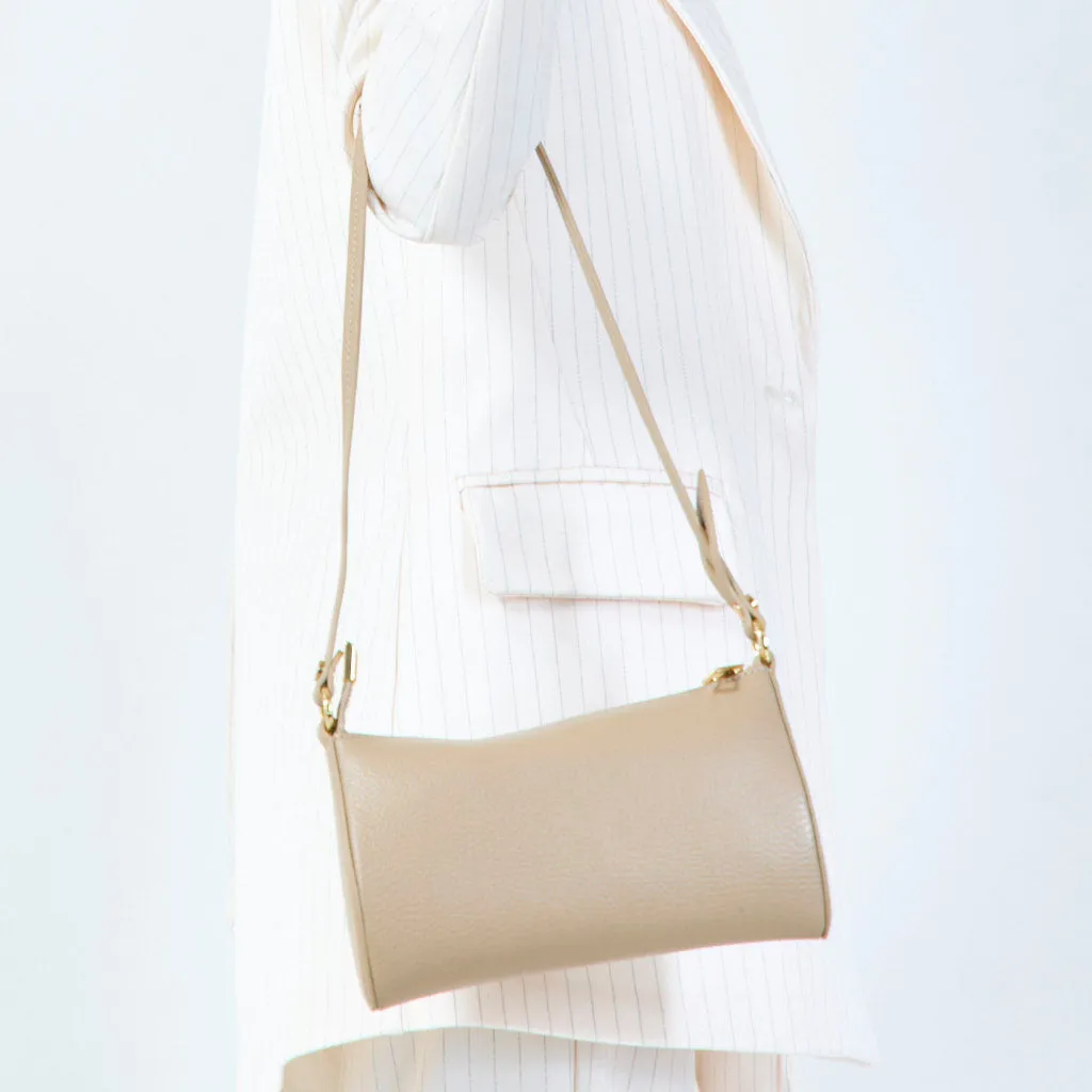 Minimalist leather shoulder bag wholesale