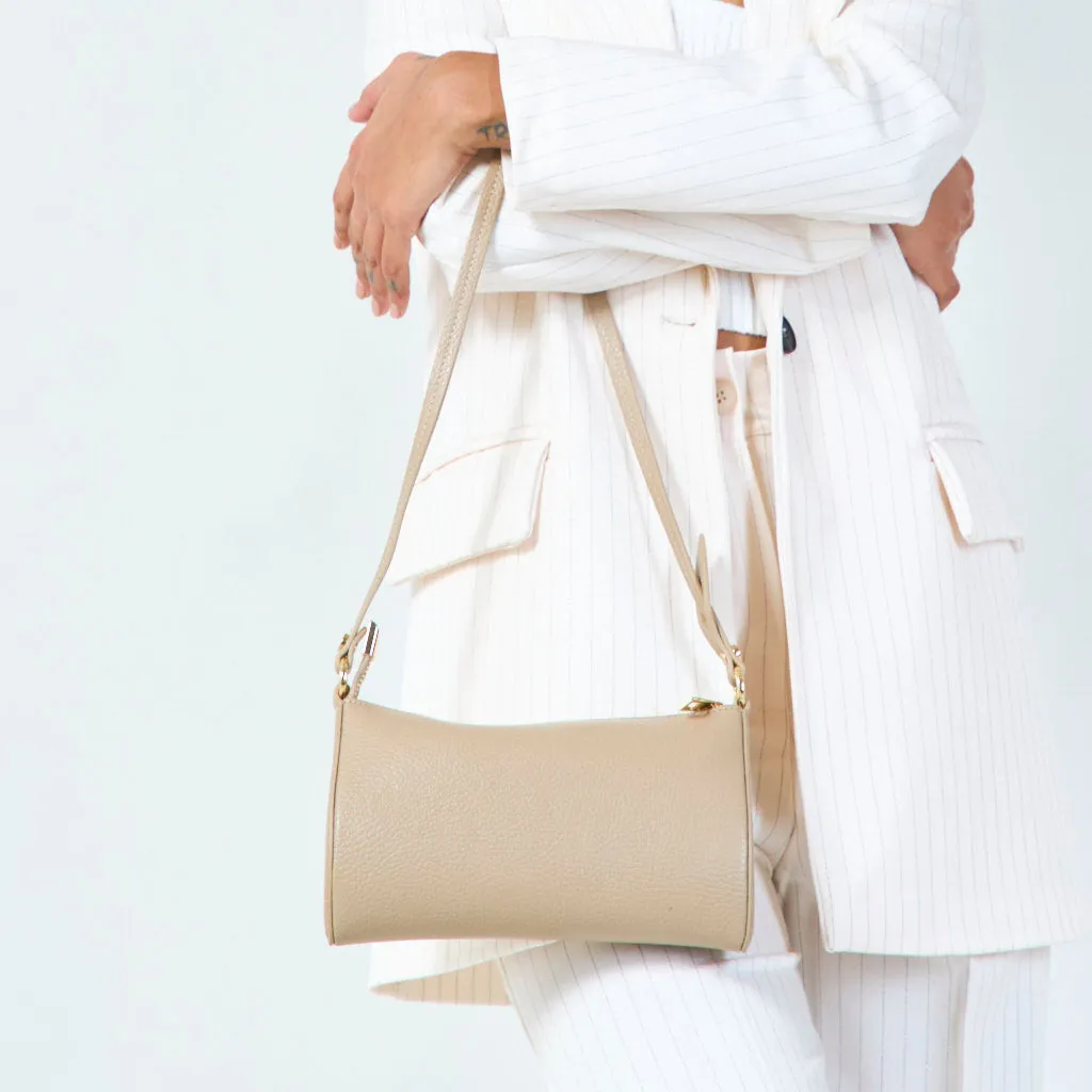 Minimalist leather shoulder bag wholesale