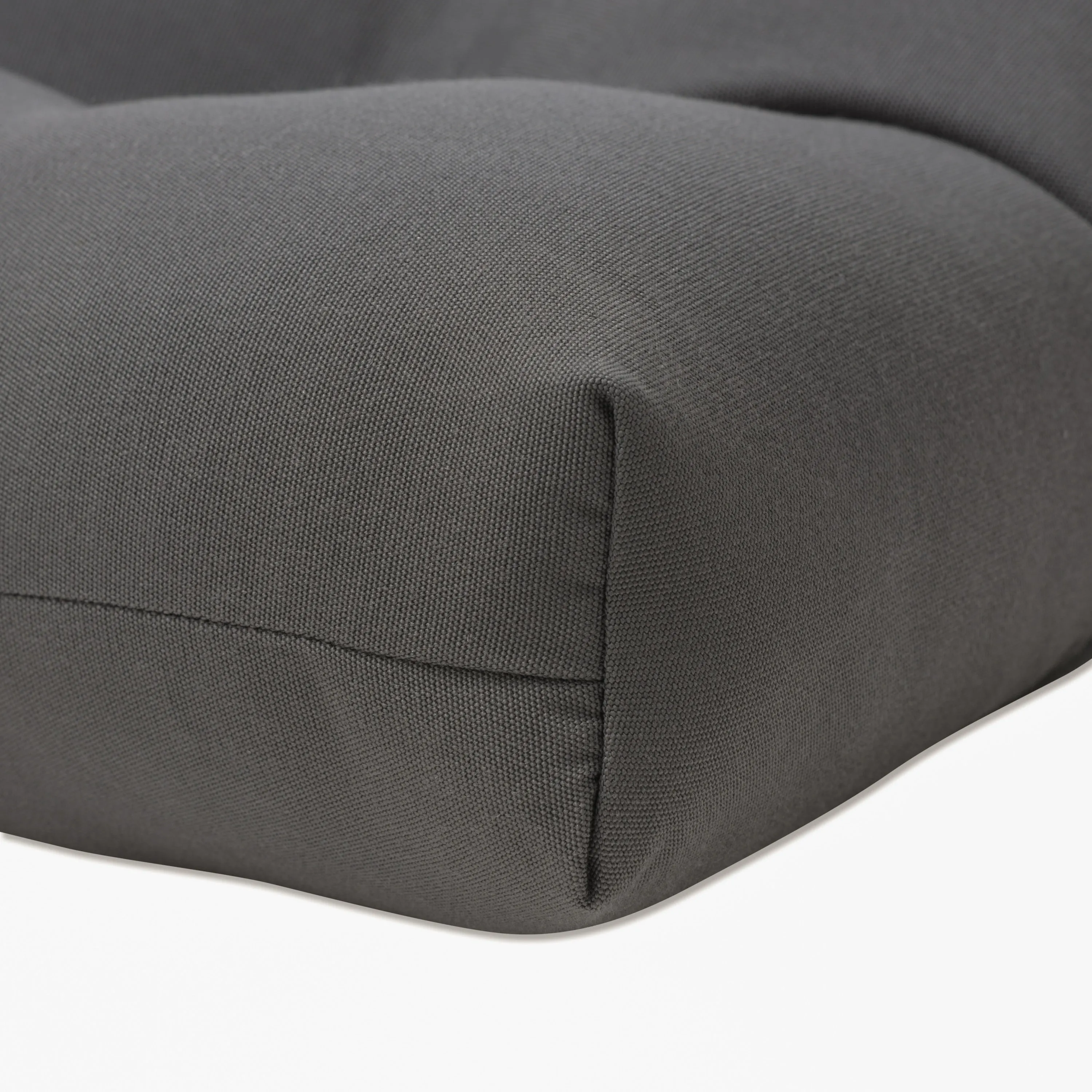 Outdoor/Indoor Fortress Canvas Charcoal Wicker Seat Cushion (Set of 2)
