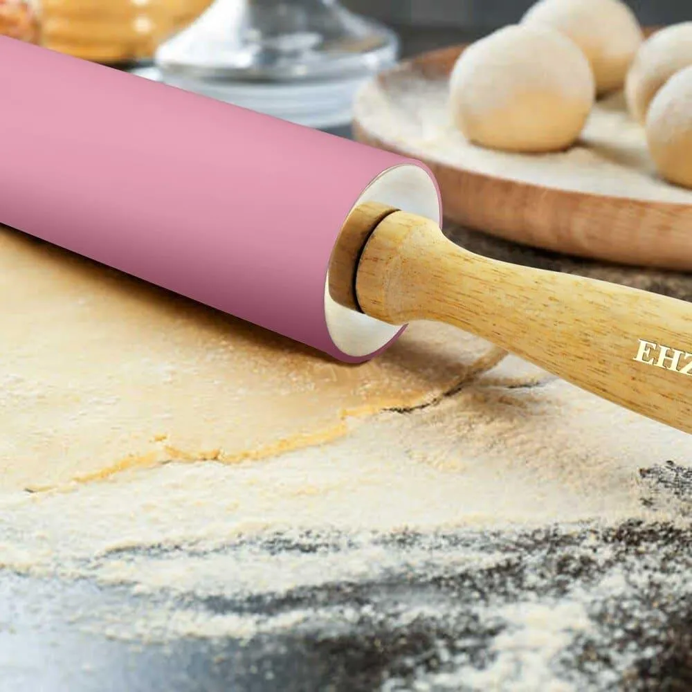 Pink Stainless Steel / Silicone Rolling Pin