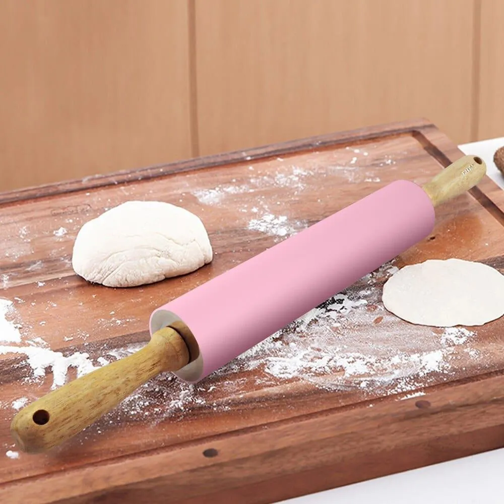 Pink Stainless Steel / Silicone Rolling Pin