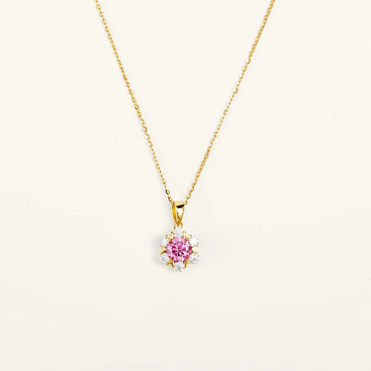 Premium Moissanite Romantic Flower Pendant Necklace