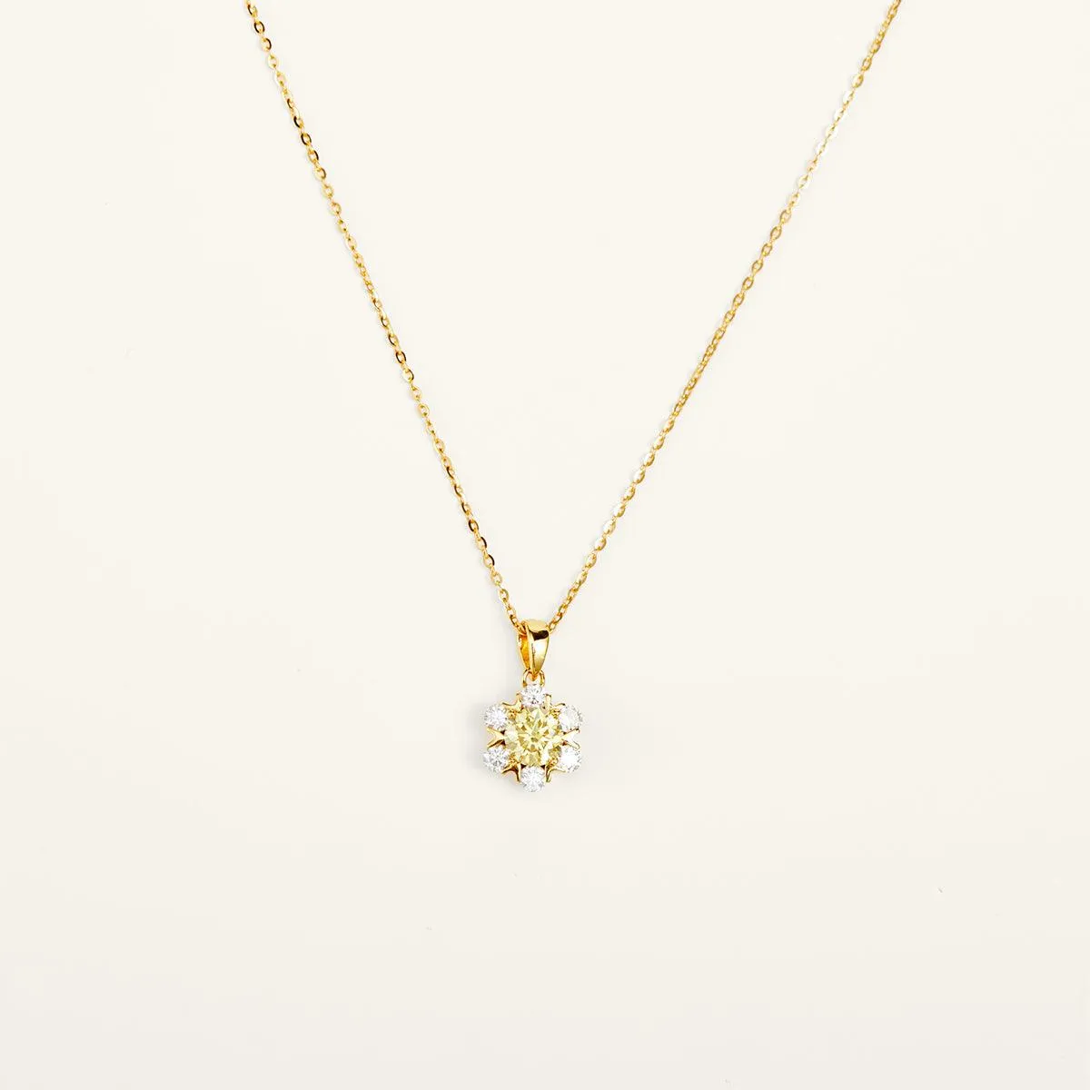 Premium Moissanite Romantic Flower Pendant Necklace