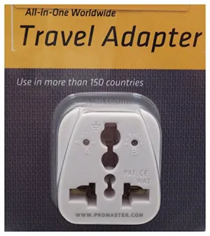 ProMaster All-In-One Worldwide AC Travel Adapter