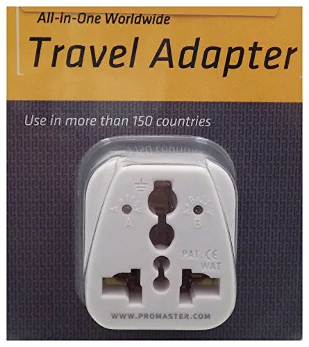 ProMaster All-In-One Worldwide AC Travel Adapter