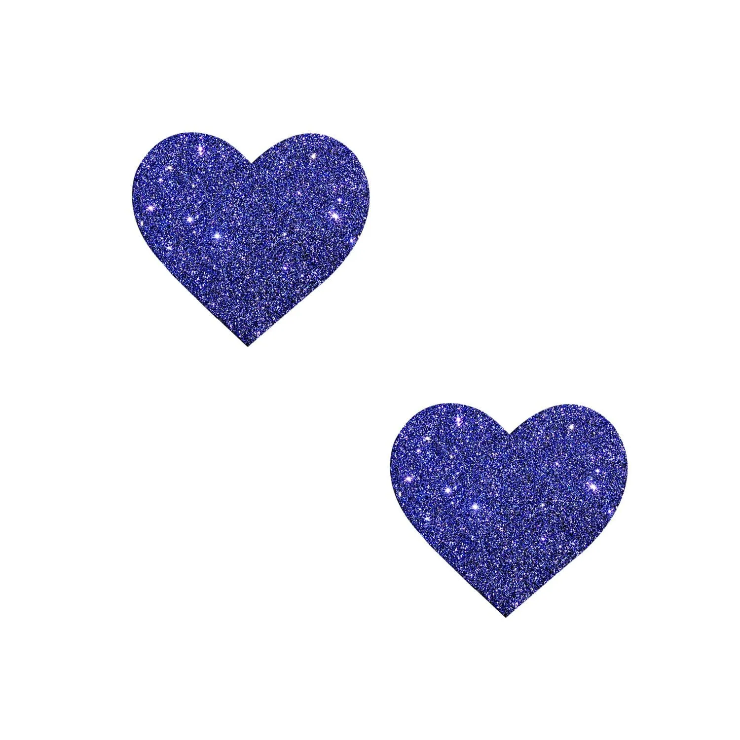 Purple Rain Glitter I Heart U Small Body Stickers 6PK
