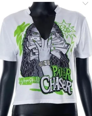 "Paper Chaser" Midi Screen Tee