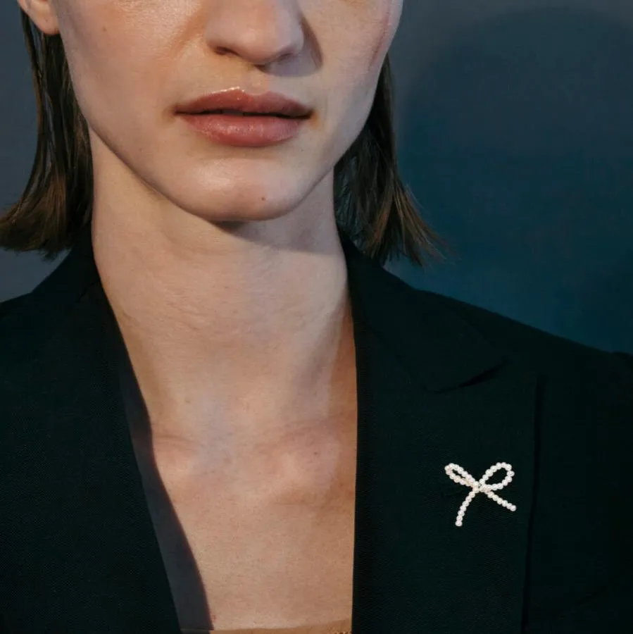 Sparkling Brooch Bow, Black