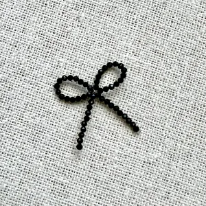 Sparkling Brooch Bow, Black