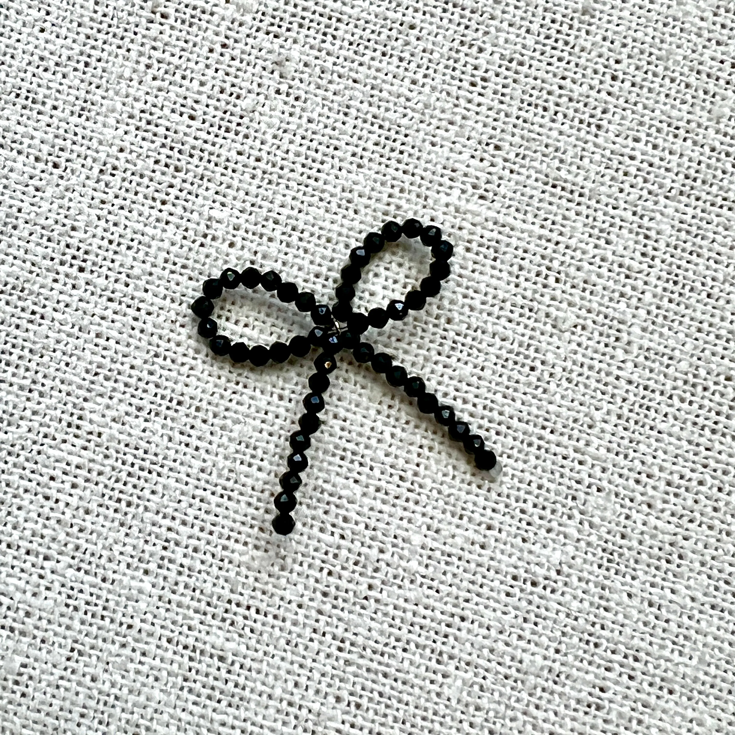 Sparkling Brooch Bow, Black
