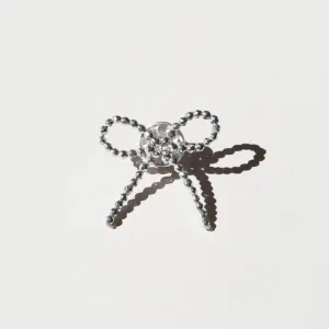 Sparkling Brooch Bow, Gunmetal