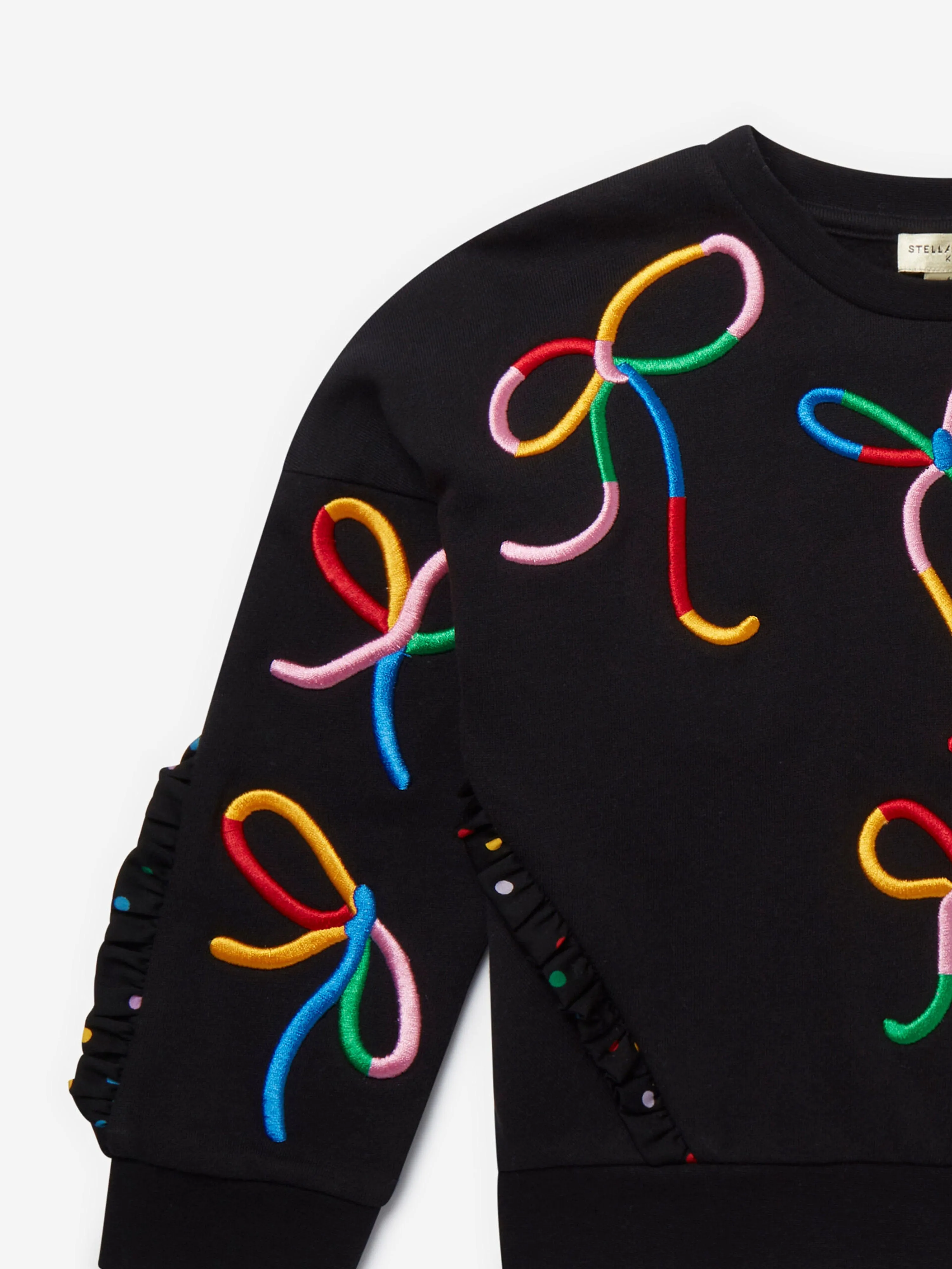 Stella McCartney Girls Bow Sweatshirt in Black