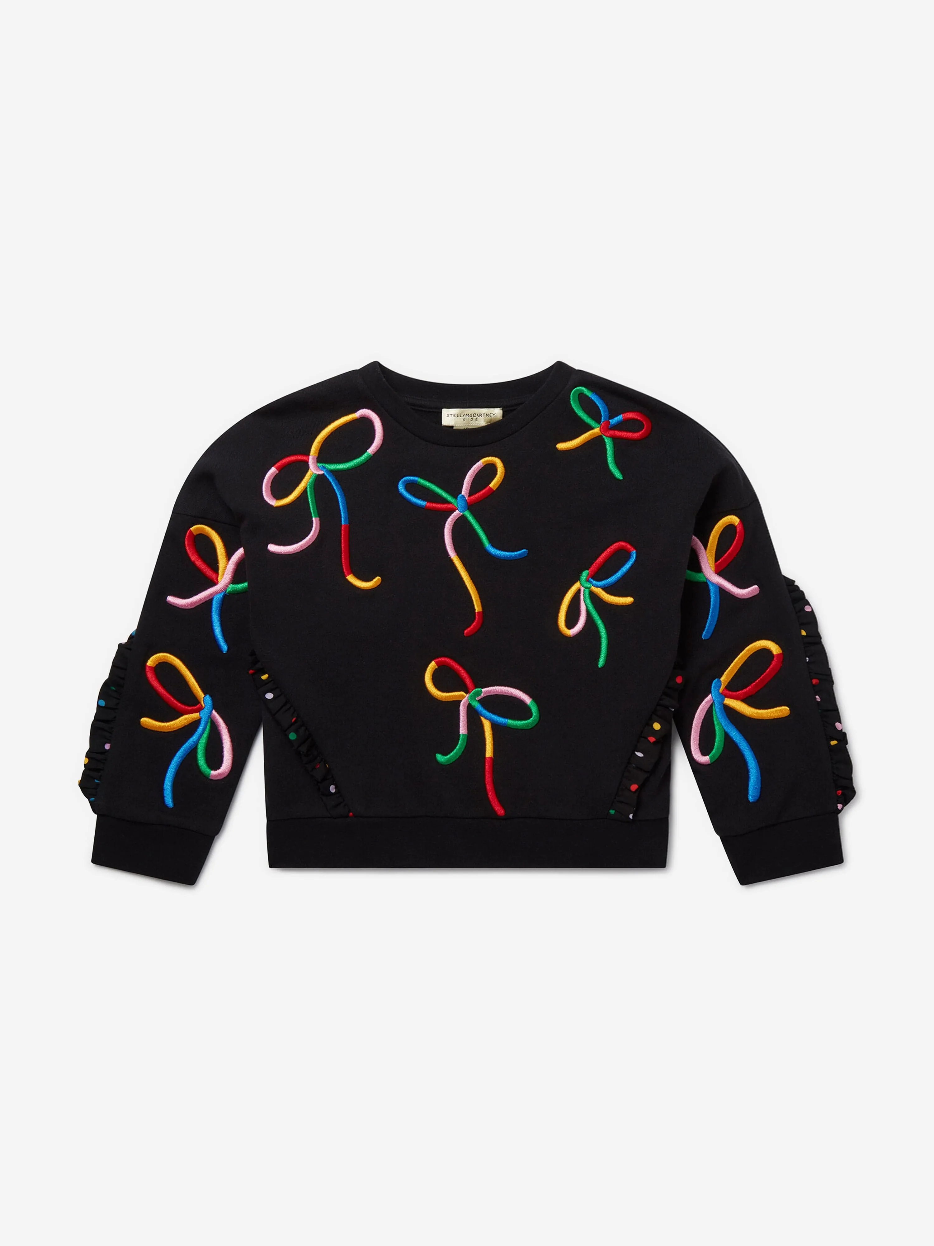 Stella McCartney Girls Bow Sweatshirt in Black