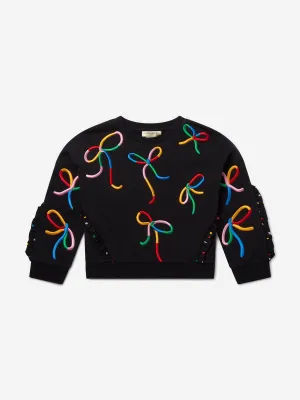 Stella McCartney Girls Bow Sweatshirt in Black
