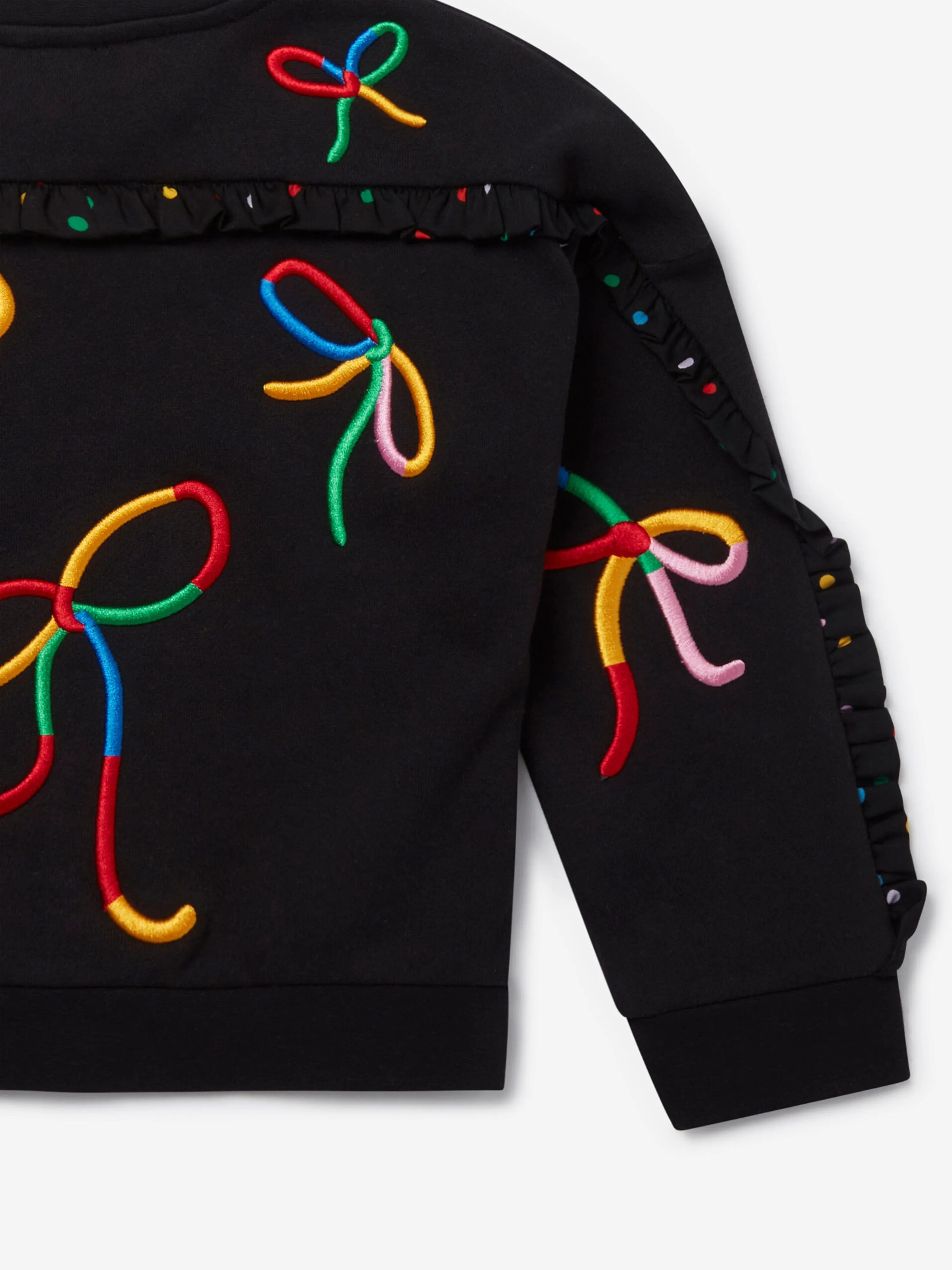 Stella McCartney Girls Bow Sweatshirt in Black