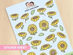 Sticker sheet - Sunny Sunflowers
