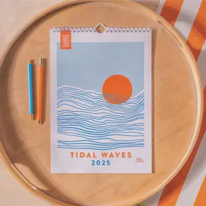 Tidal Waves 2025 Year Calendar A4